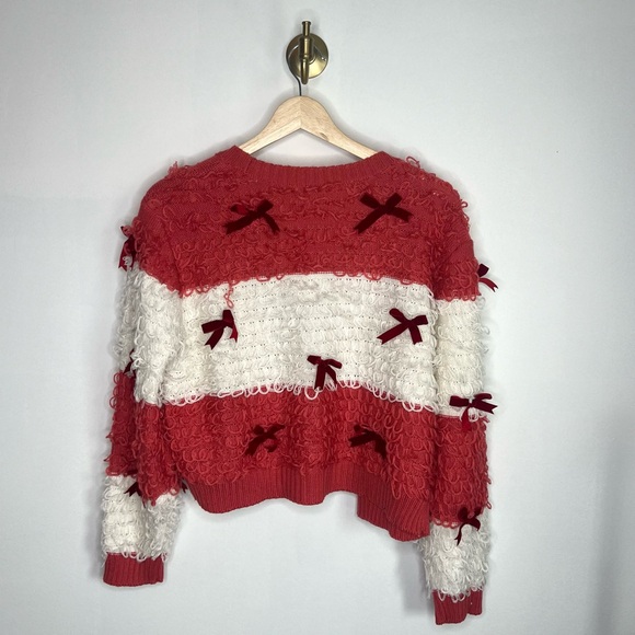 Mighty Fine Holiday Bow Cardigan Sweater - Picture 4 of 4